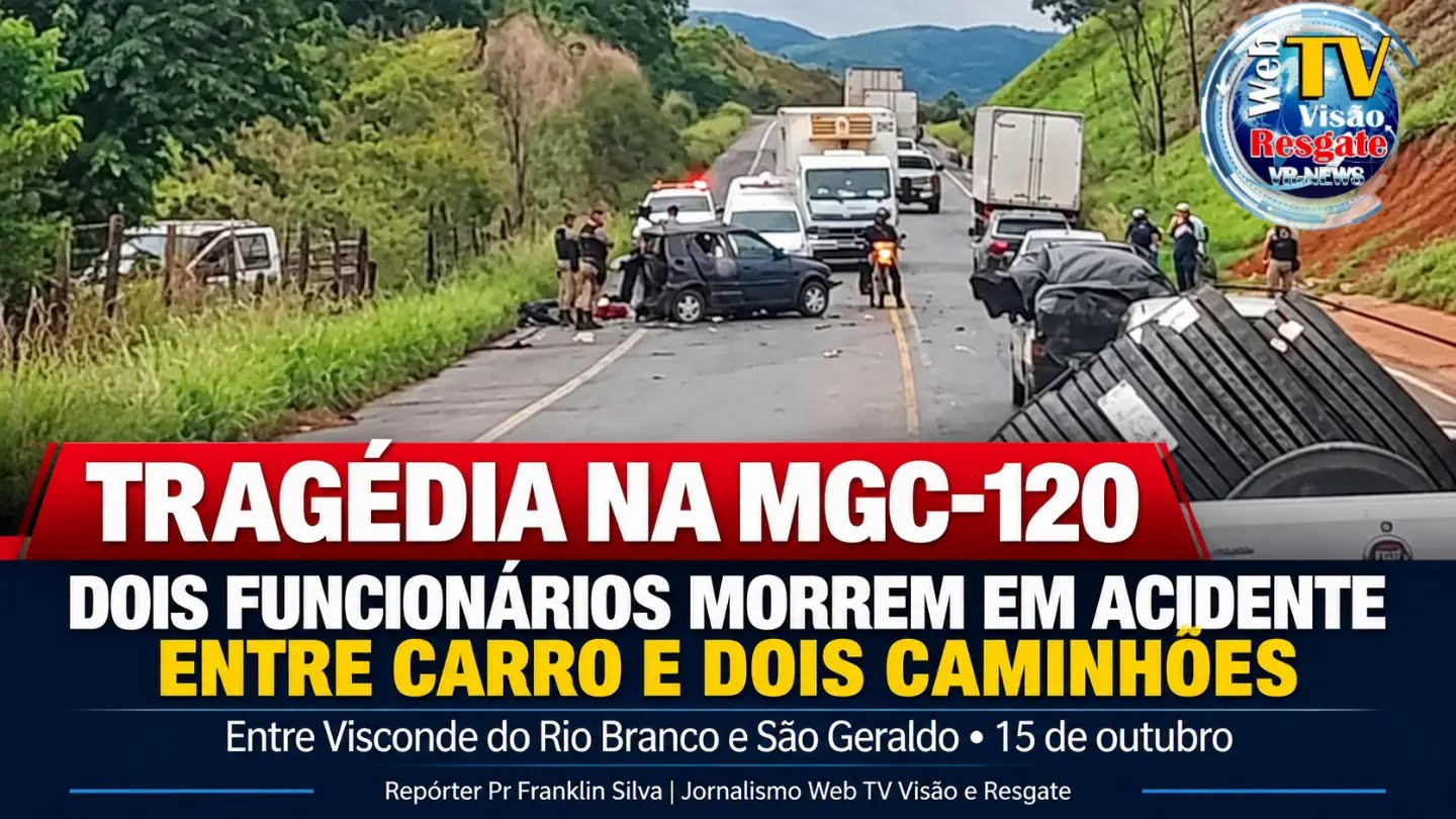 TRAGÉDIA NA MGC-120: DOIS FUNCIONÁRIOS DE SUPERMERCADO MORREM EM GRAVE ACIDENTE.